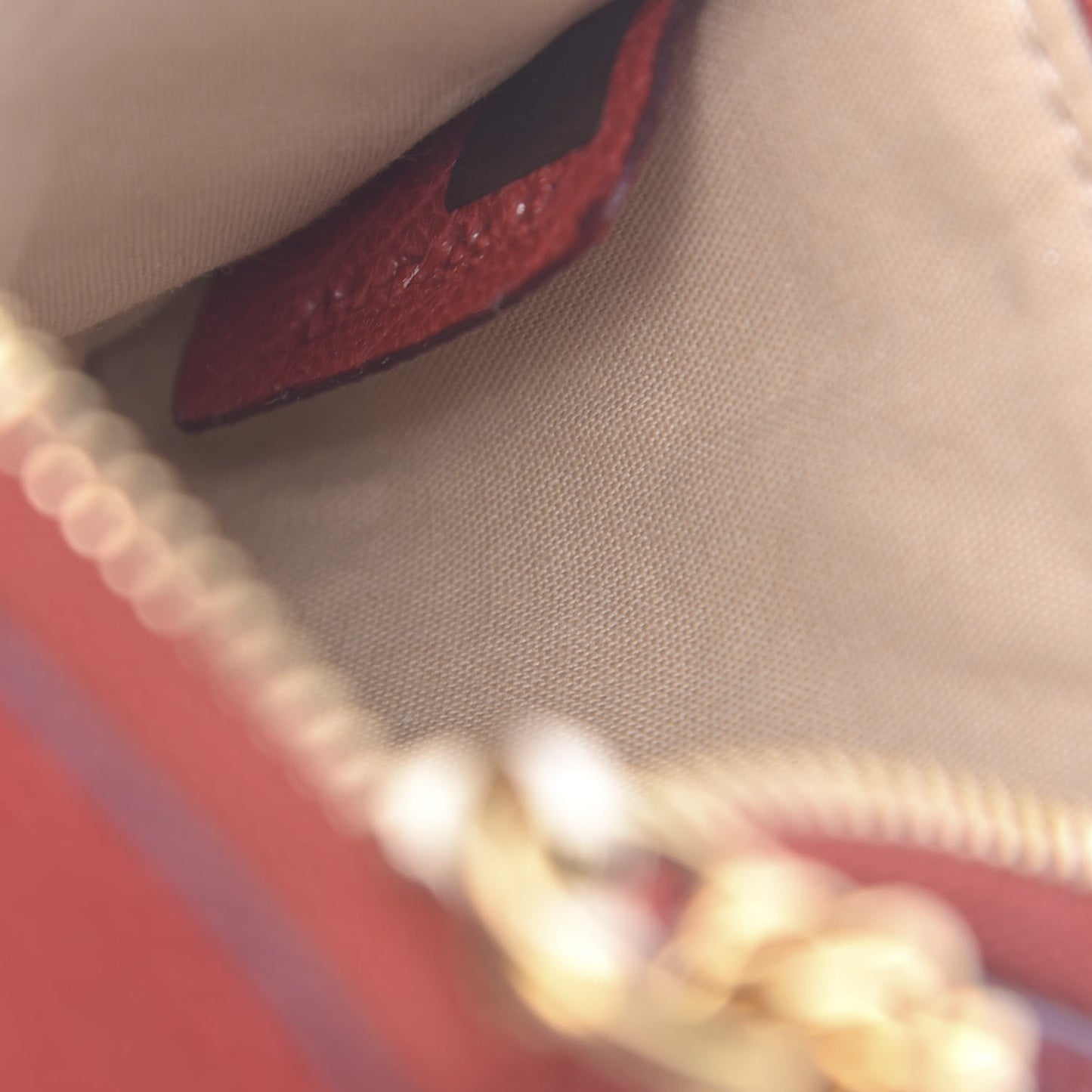 Grained Calfskin Drew Card Holder Earthy Red