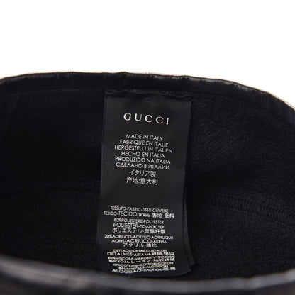 Gucci Felt Embroidered GG Patch Beret Hat M Black 5 of 5