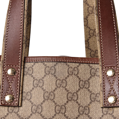 Gucci GG Plus Monogram Small Signature Web Loop Vertical Tote Light Brown 8 of 15