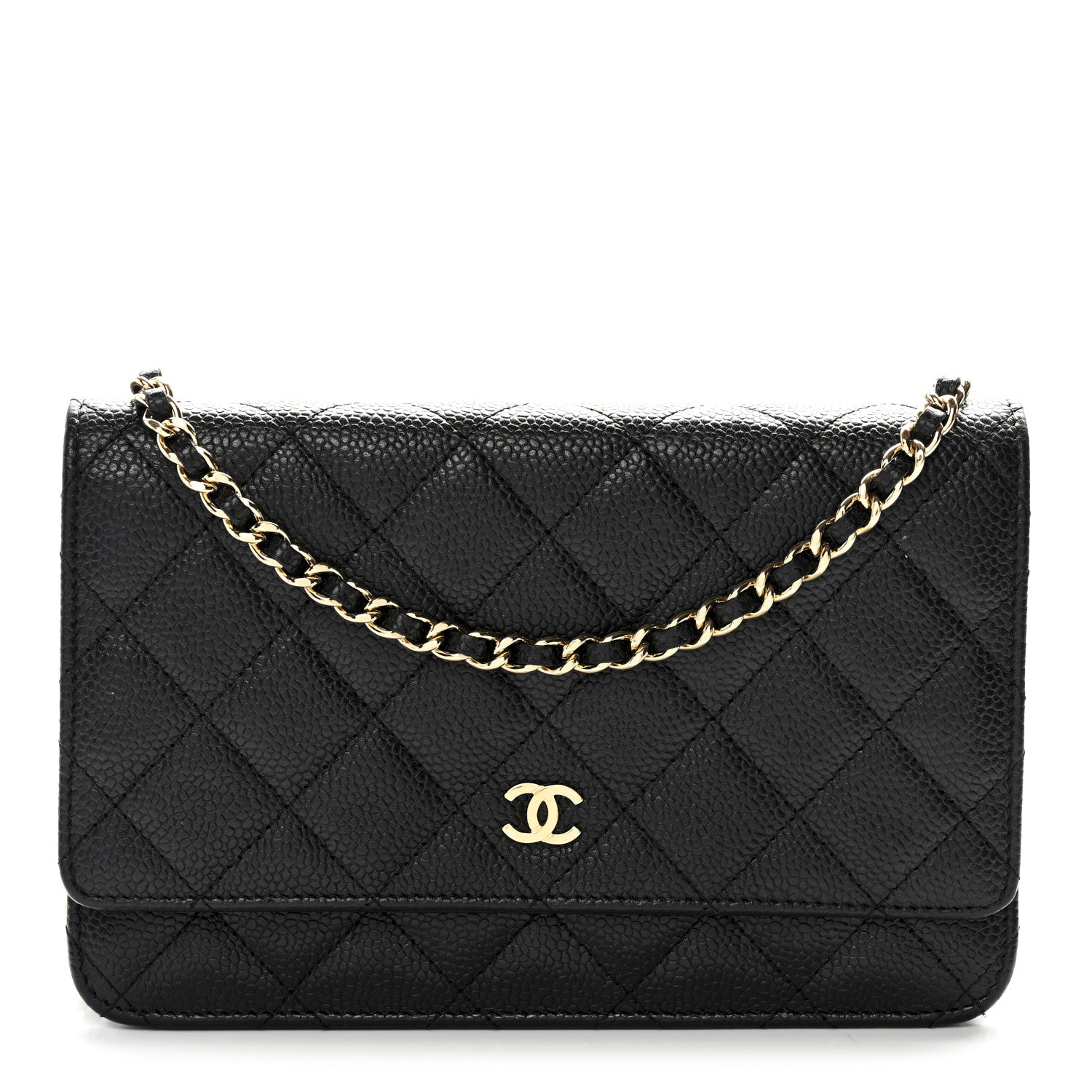 Chanel Caviar Quilted Wallet on Chain WOC Black 1 of 12