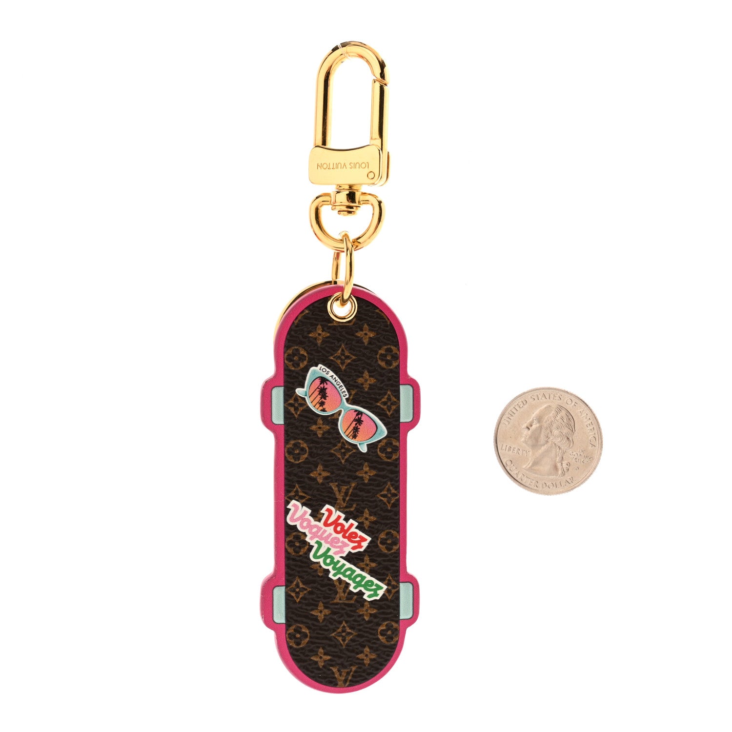 Louis Vuitton Monogram Skateboard Bag Charm Key Holder 2 of 3