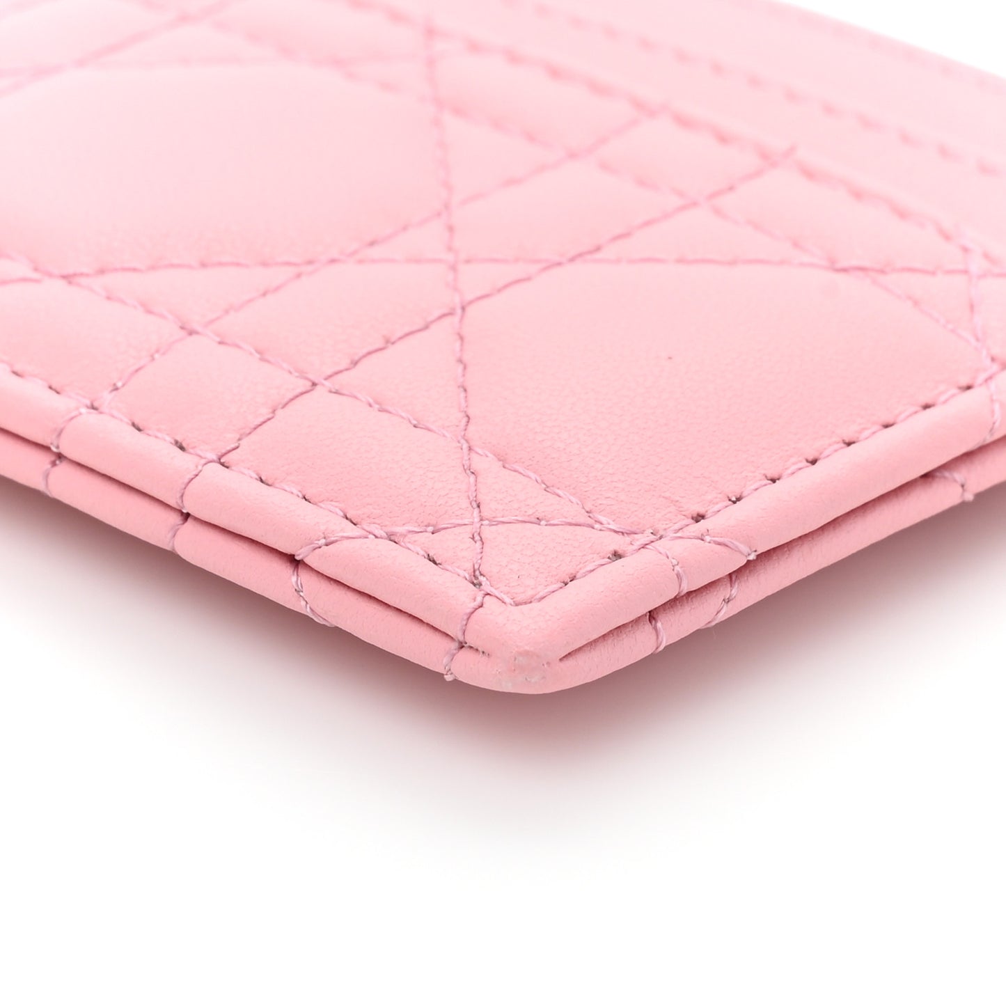 Lambskin Cannage Lady Dior Five-Slots Card Holder Melacoton