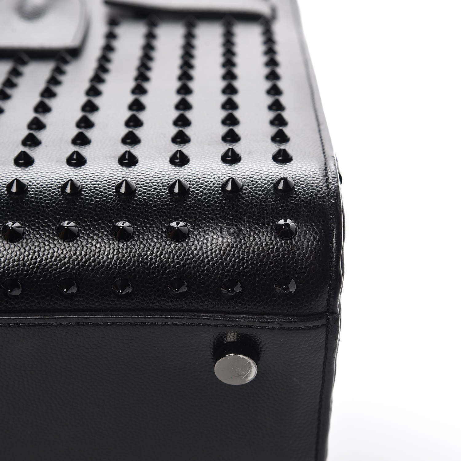 Saint Laurent Grain De Poudre Studded Small Sac De Jour Black 10 of 11