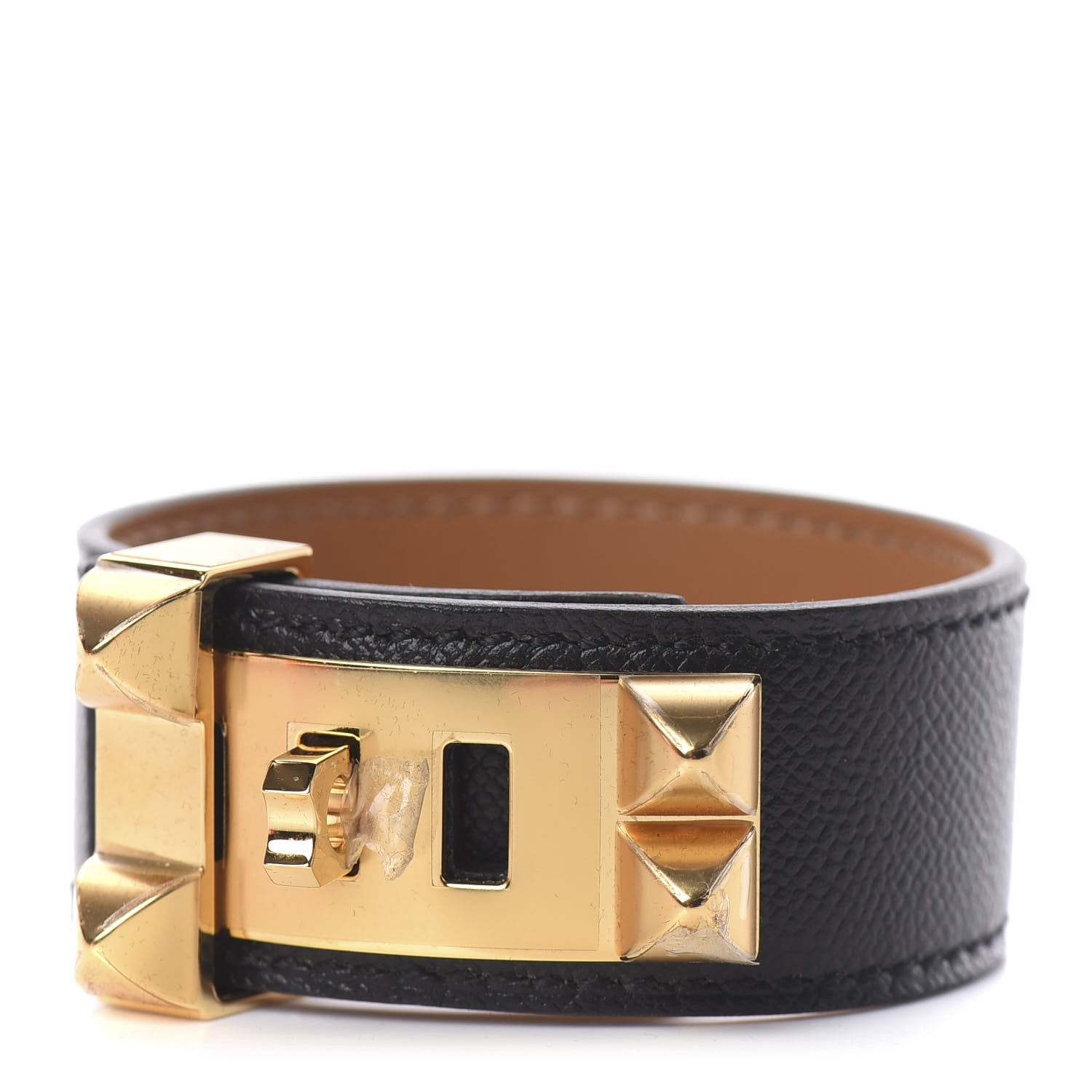 Hermes Madame Calfskin Collier de Chien 24 Bracelet T2 Black 1 of 4