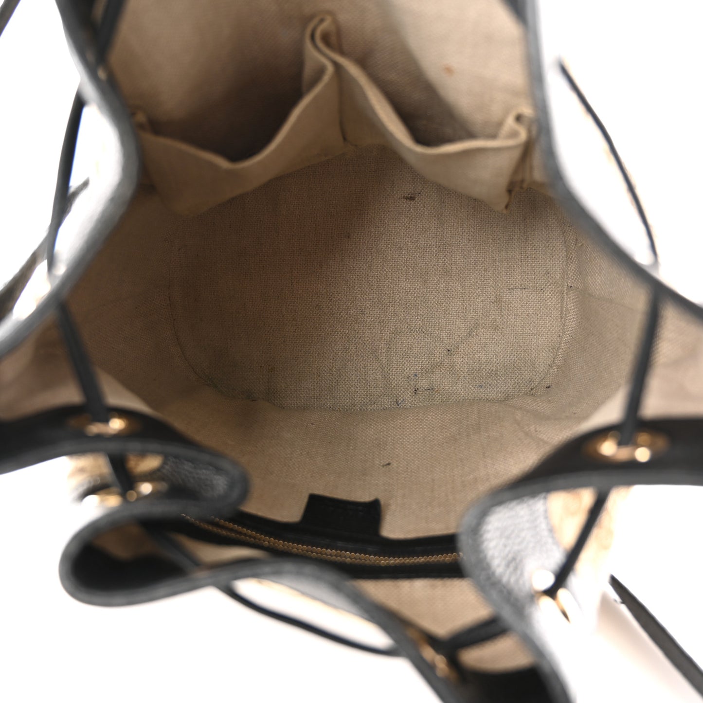 GG Monogram Calfskin Bucket Bag Black