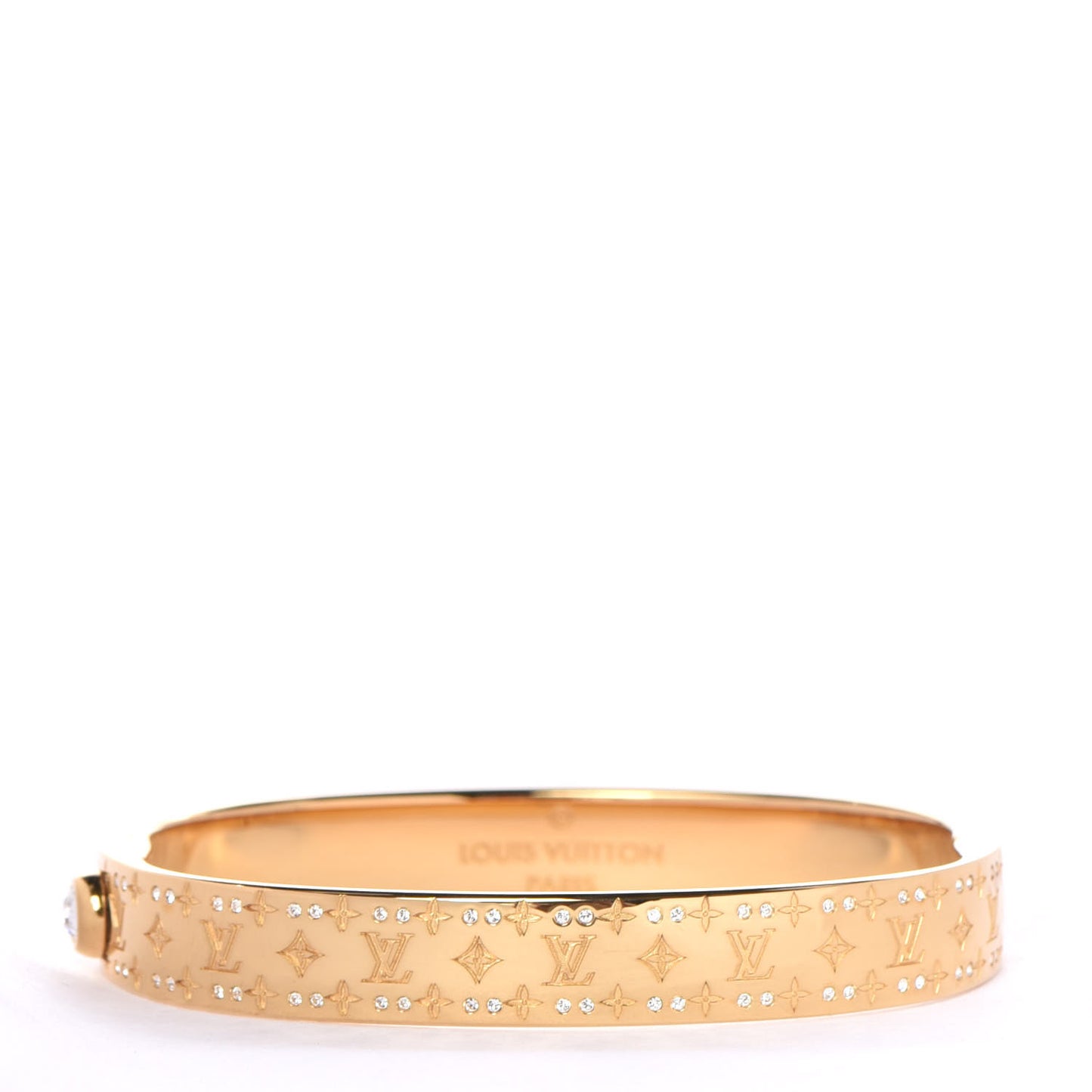 Brass Monogram Nanogram Cuff M Gold