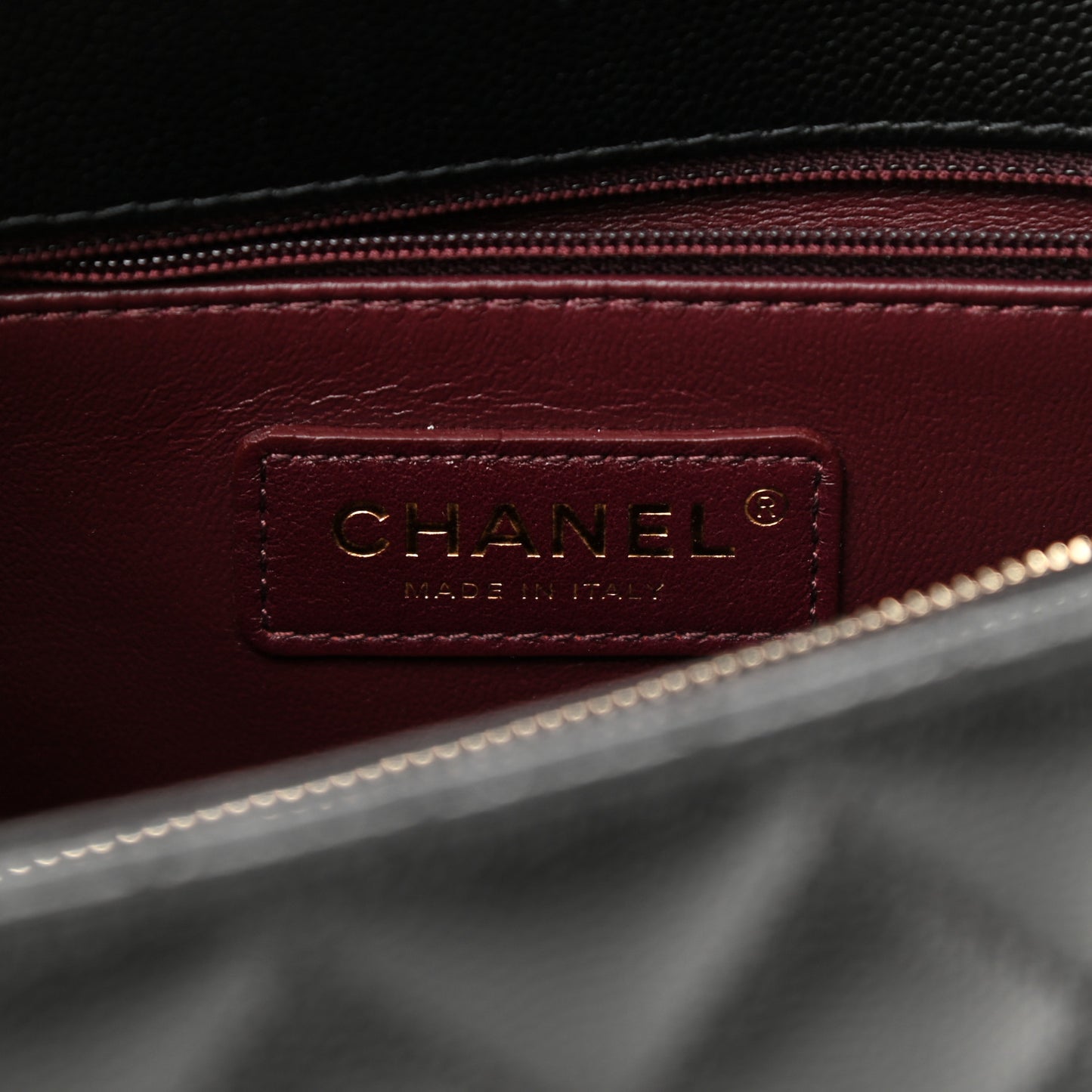 Caviar Quilted Small Coco Handle Flap Black