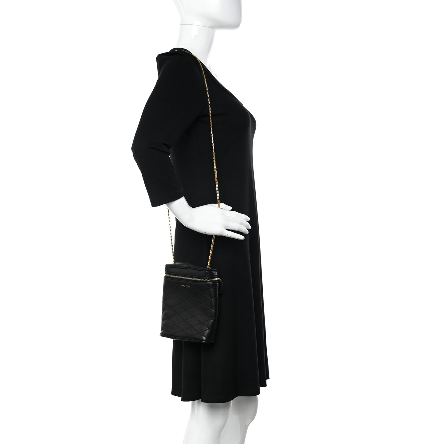 Lambskin Quilted Binocular Case Black