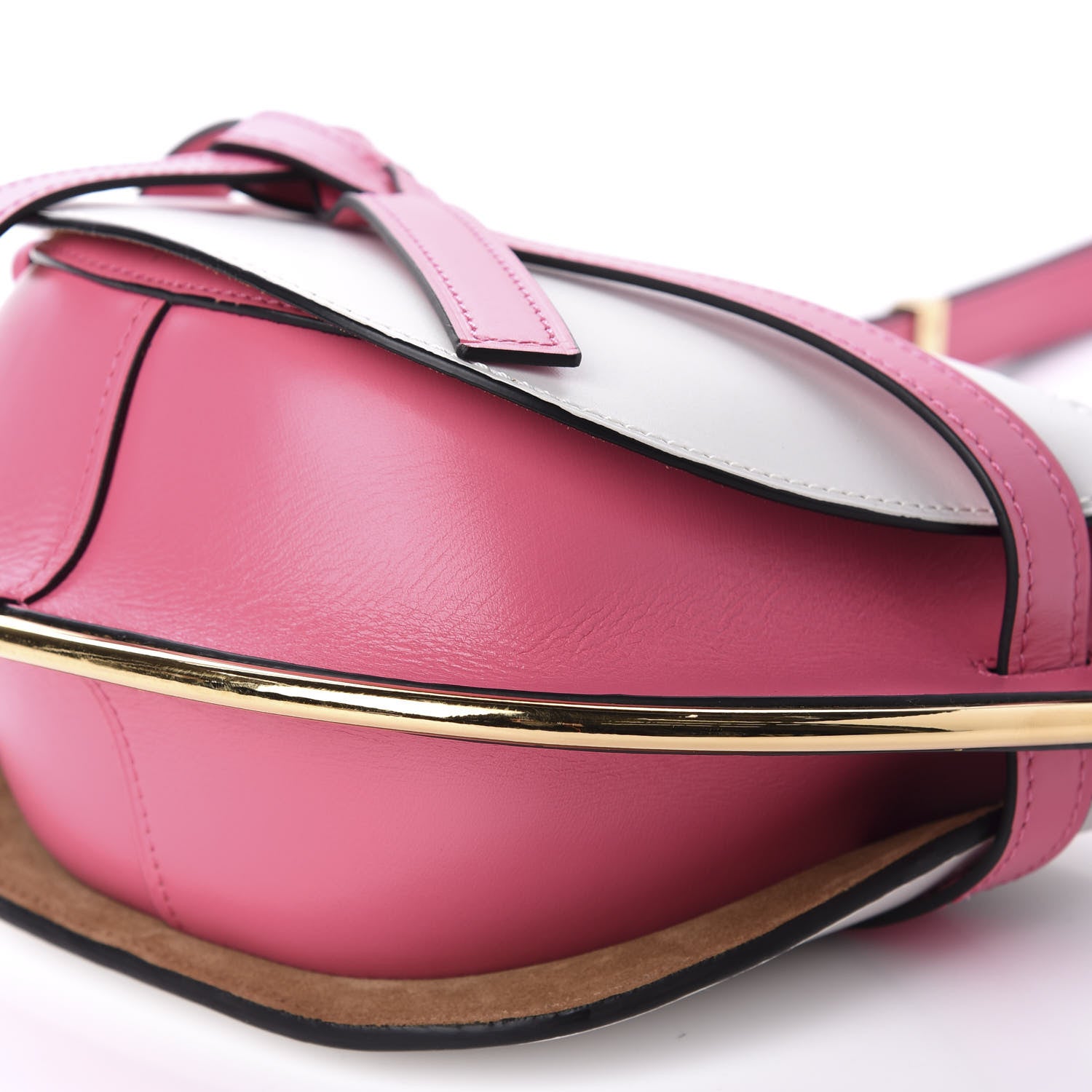 Loewe Calfskin Small Metal Gate Crossbody Bag Wild Rose White 7 of 9