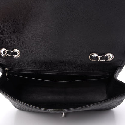 Chanel Caviar Quilted Jumbo Single Flap Black 5 of 11