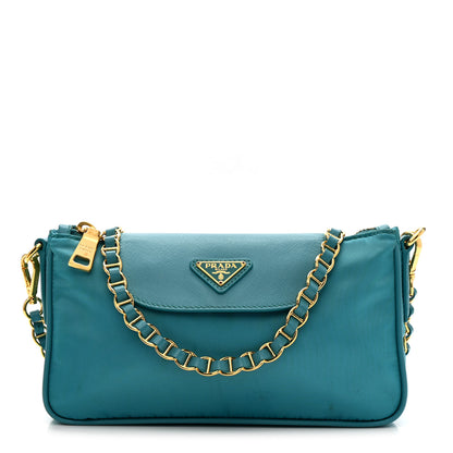 Prada Tessuto Nylon Saffiano Crossbody Bag Turchese 1 of 14