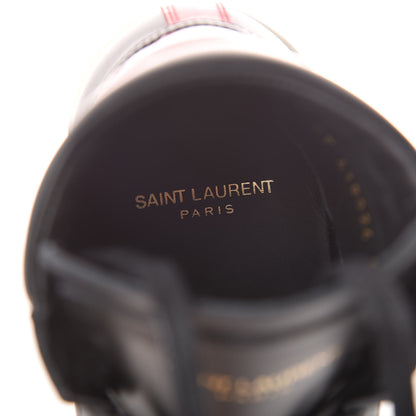 Saint Laurent Calfskin Court Classic SL/10H High Top Sneakers 39.5 Black Red 8 of 12