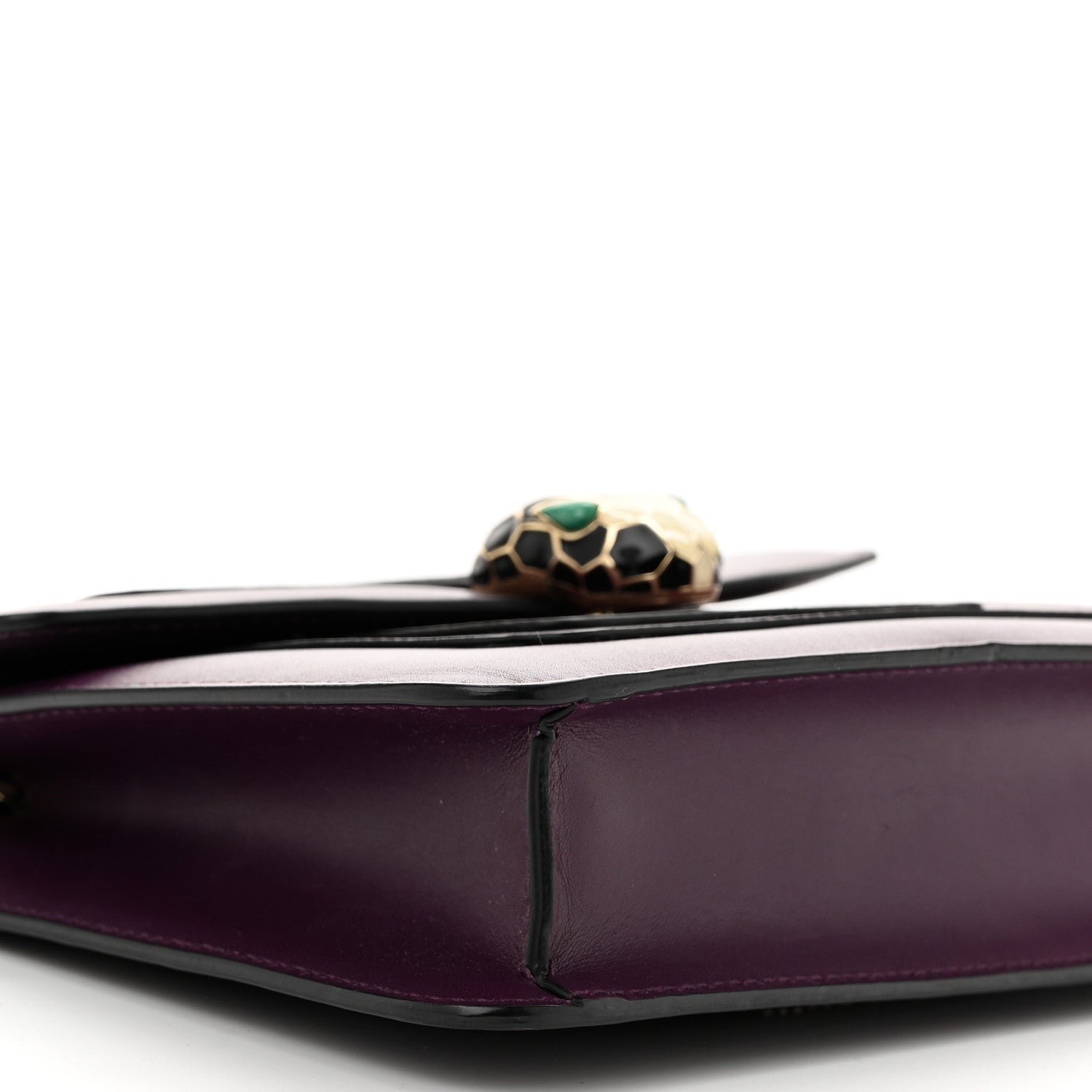 Bulgari Calfskin Small Serpenti Forever Snake Strap Crossbody Bag Purple 9 of 10