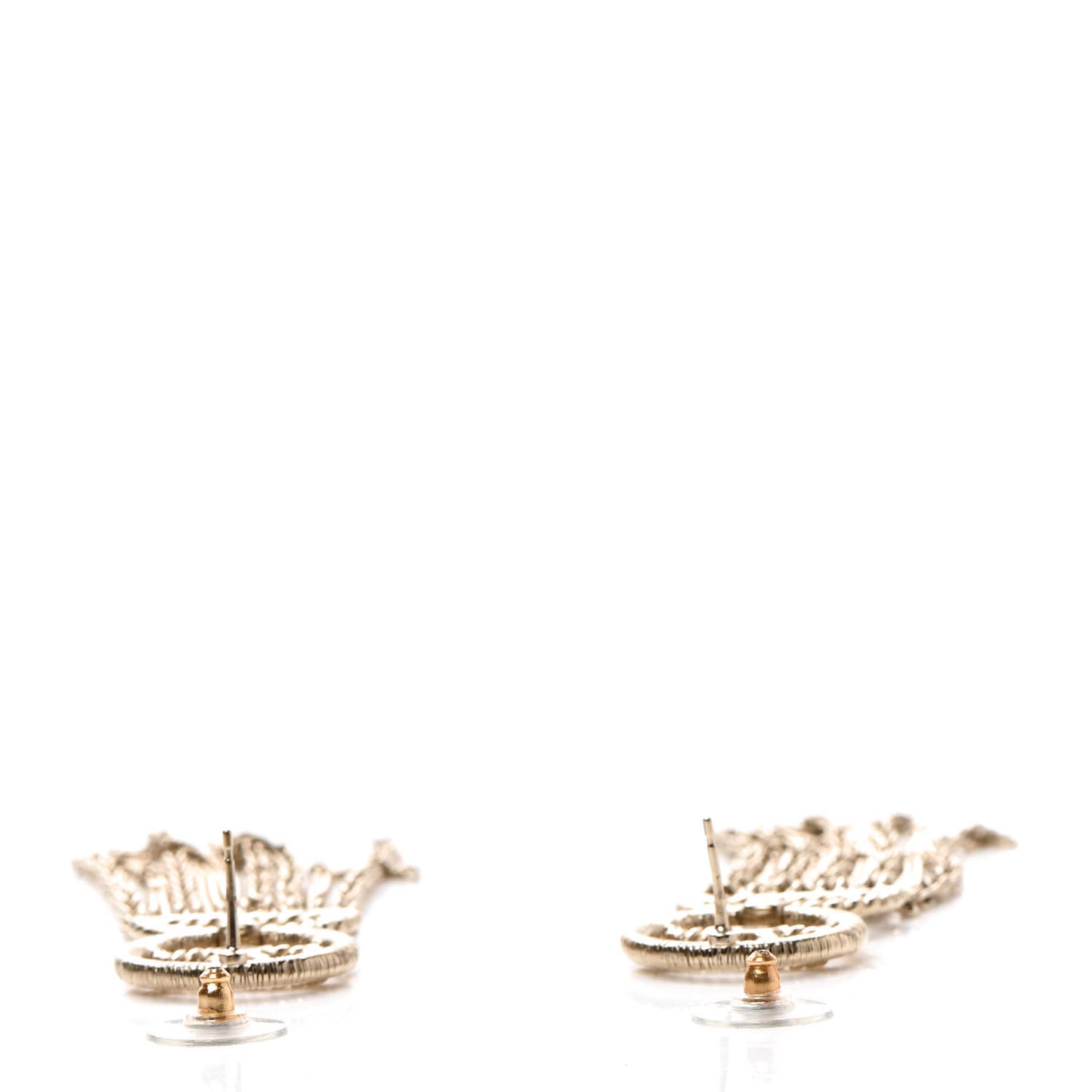 CC Chain Tassel Drop Earrings Light Gold