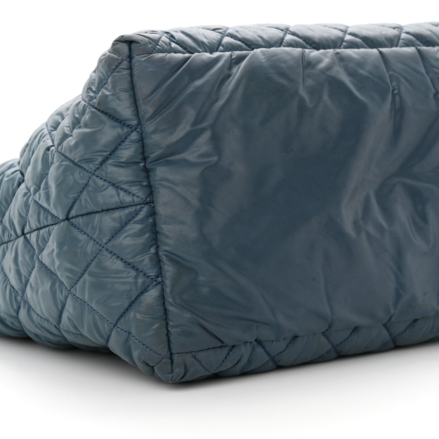 Chanel Nylon Quilted Large Coco Cocoon Tote Blue 9 of 13