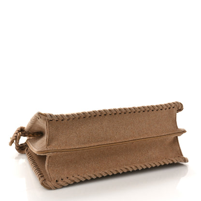 Fendi Flannel Woven Medium Peekaboo I SEE U Satchel Brown 4 of 9