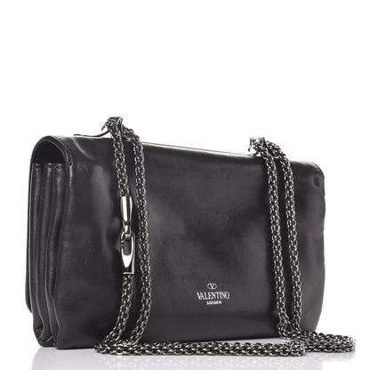 Valentino Garavani Nappa Crystal Encrusted Studs Va Va Voom Shoulder Bag Black 3 of 11