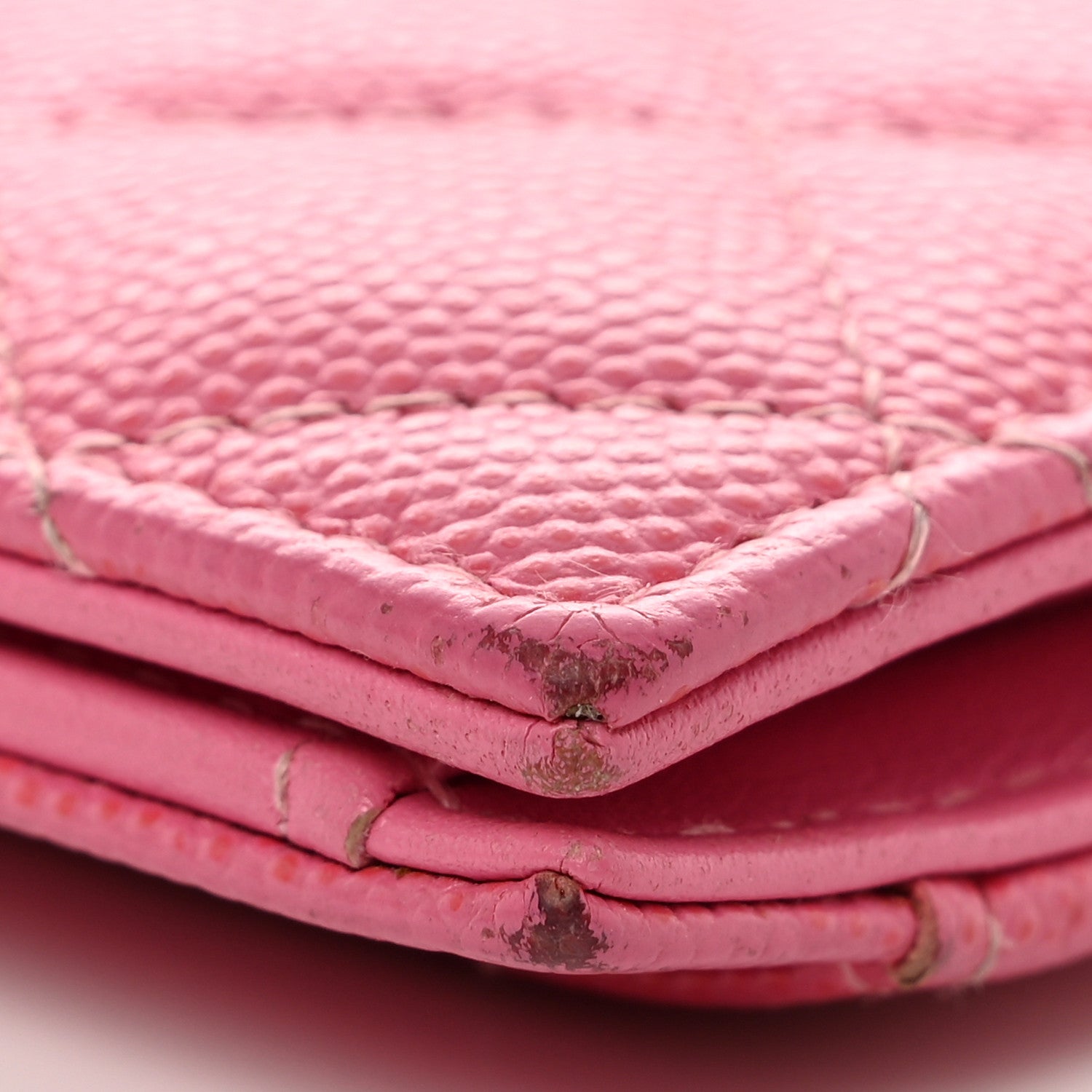 Chanel Caviar Quilted Card Holder Wallet Pink 10 of 12