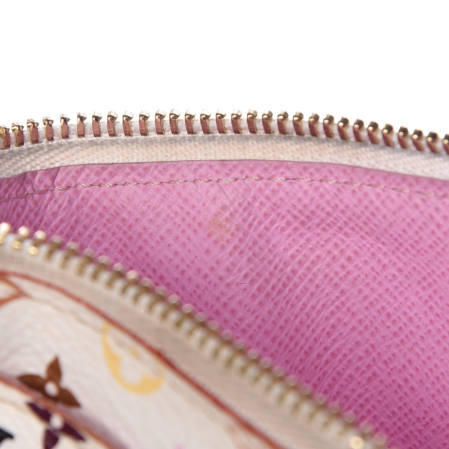 Monogram Multicolor Key Pouch White Litchi