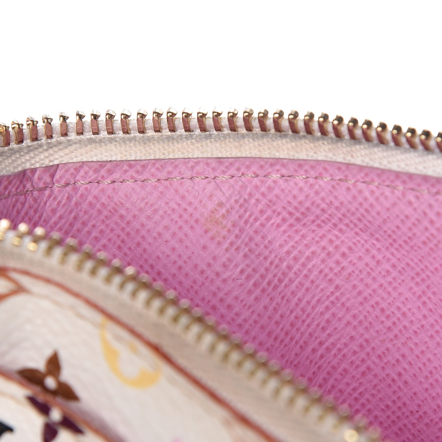 Louis Vuitton Monogram Multicolor Key Pouch White Litchi 9 of 11