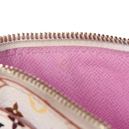 Louis Vuitton Monogram Multicolor Key Pouch White Litchi 9 of 11