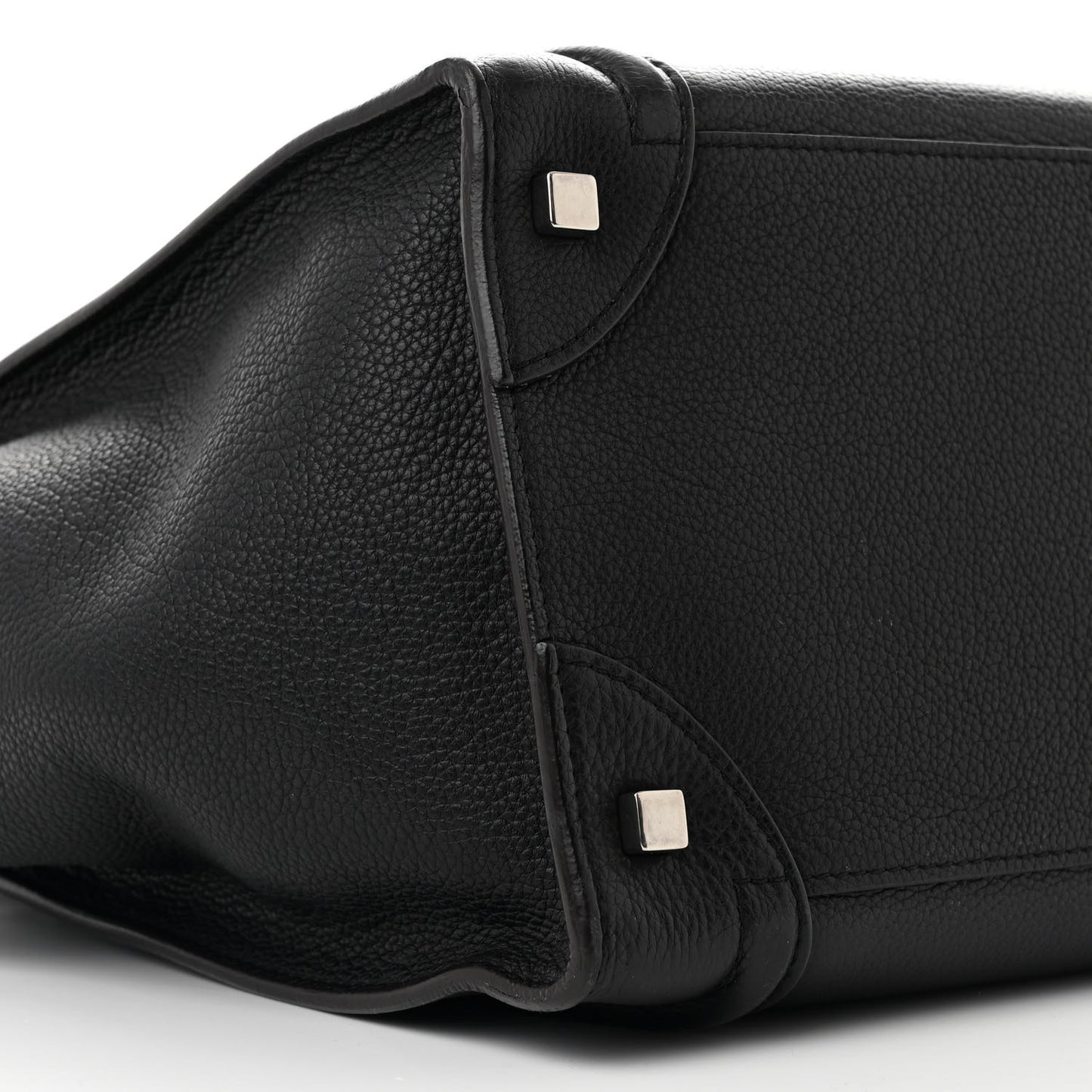 Drummed Calfskin Mini Luggage Black
