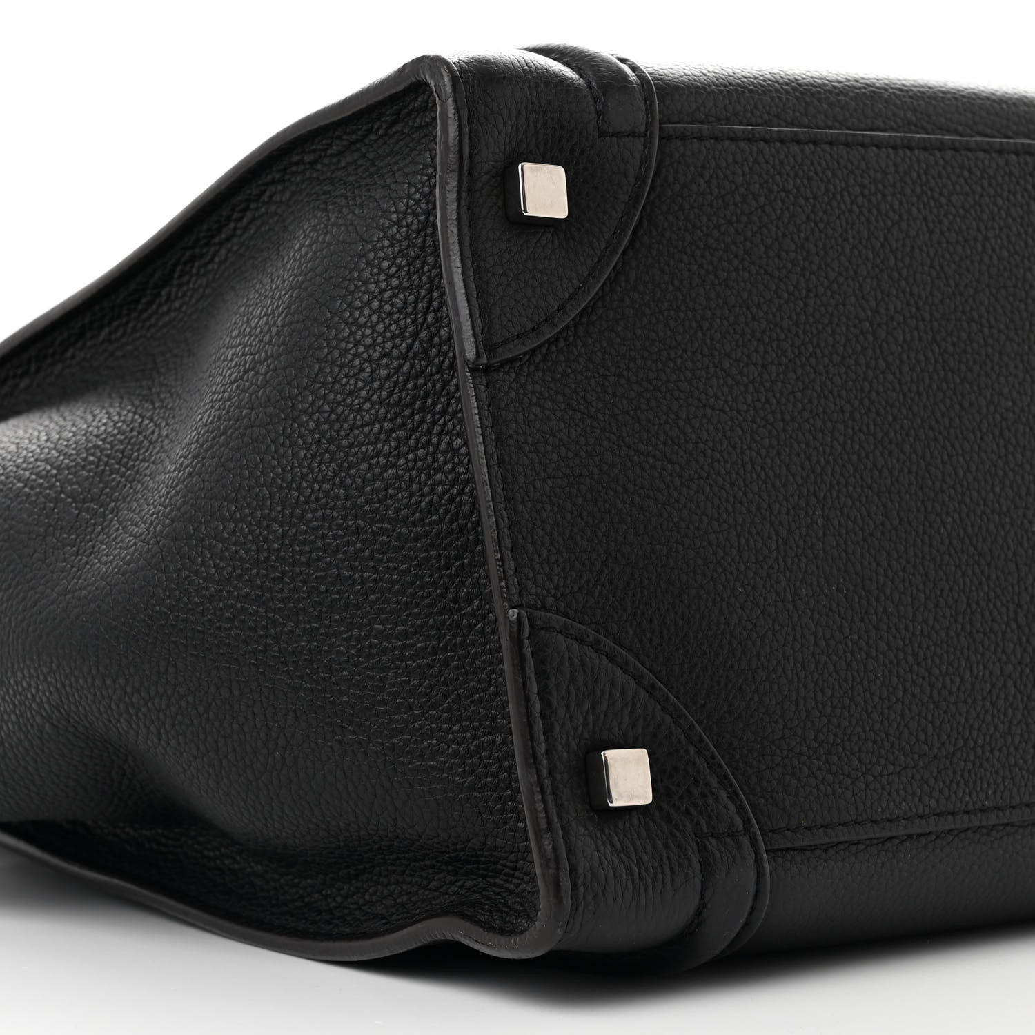 Celine Drummed Calfskin Mini Luggage Black 9 of 10