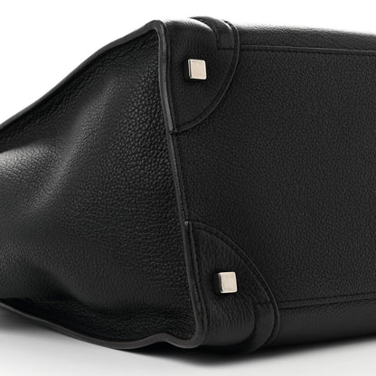 Celine Drummed Calfskin Mini Luggage Black 9 of 10