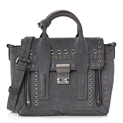 3.1 Phillip Lim Suede Eyelet Mini Pashli Satchel Grey 1 of 9