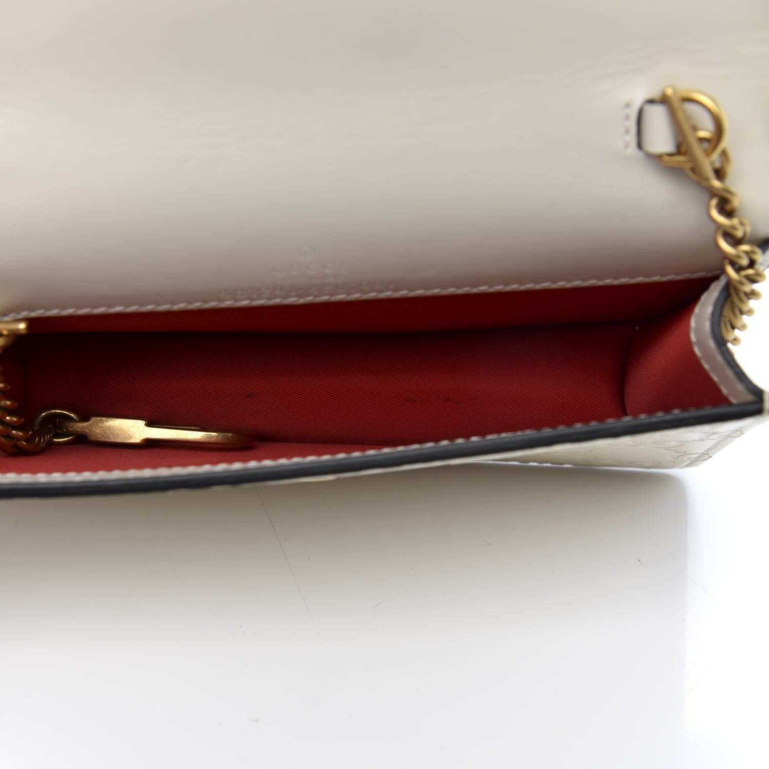 Gucci Guccissima Mini Cherry Chain Bag White 5 of 13