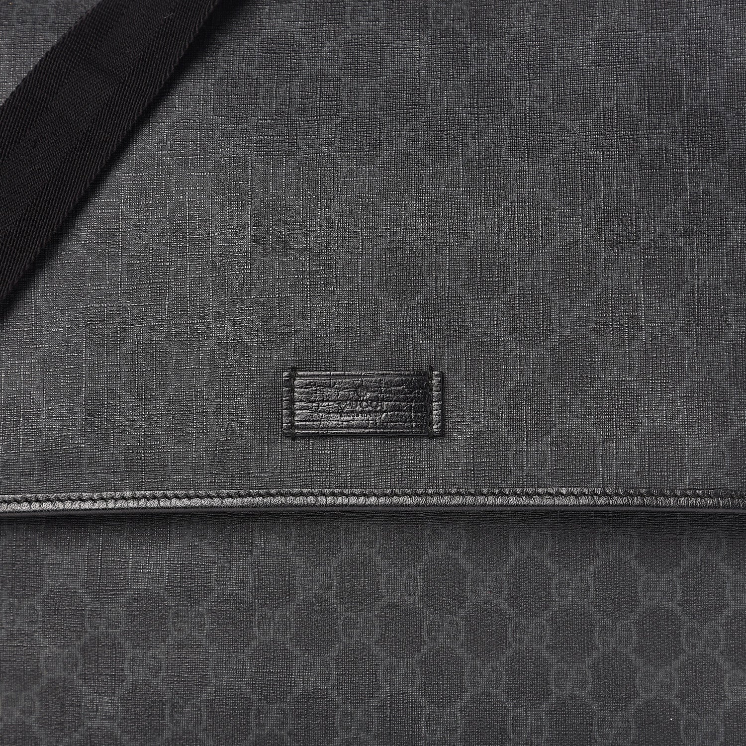 Gucci GG Plus Monogram Medium Flap Messenger Bag Black 12 of 12