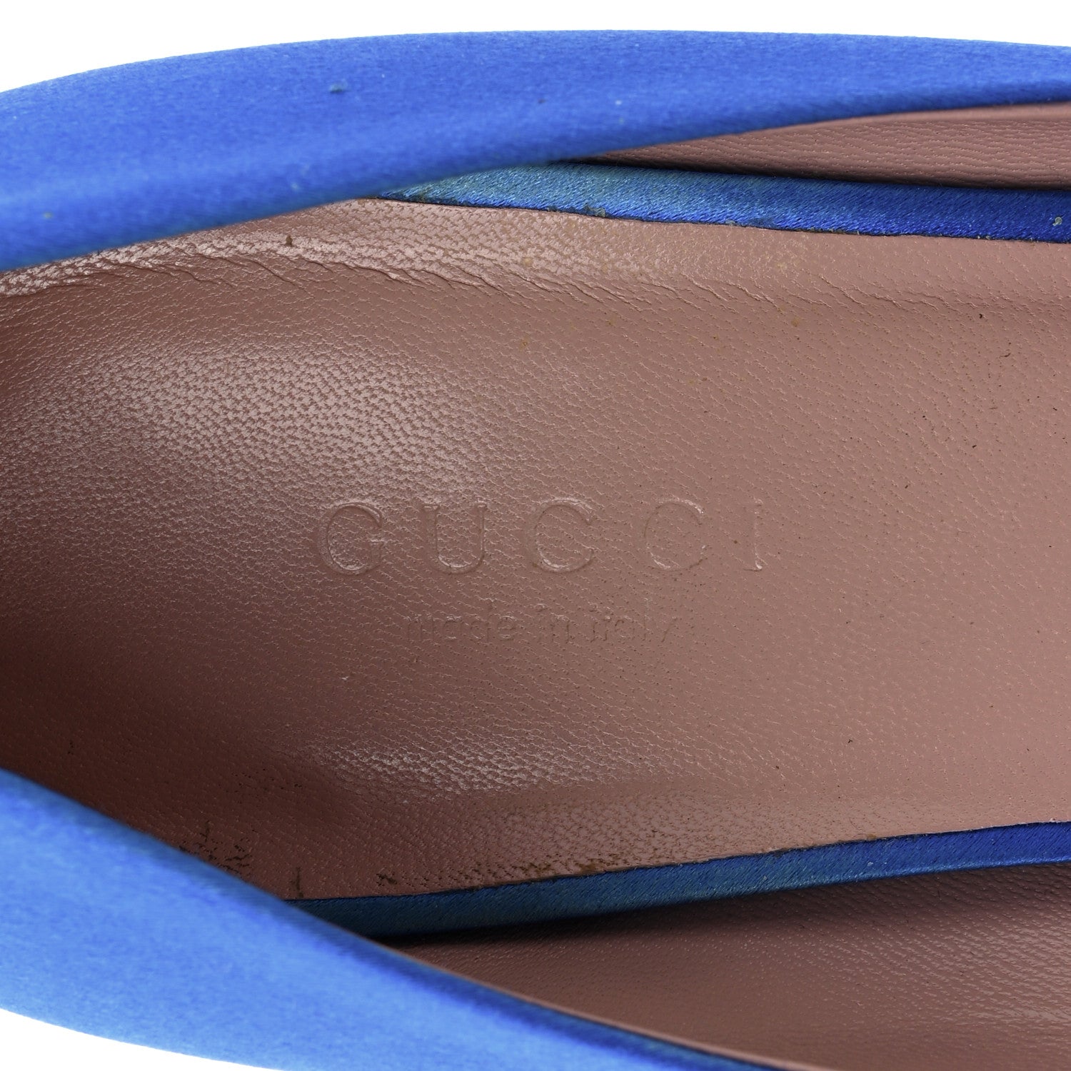 Gucci Satin Sparkling GG Pumps 38 Deep Zaffiro 8 of 12