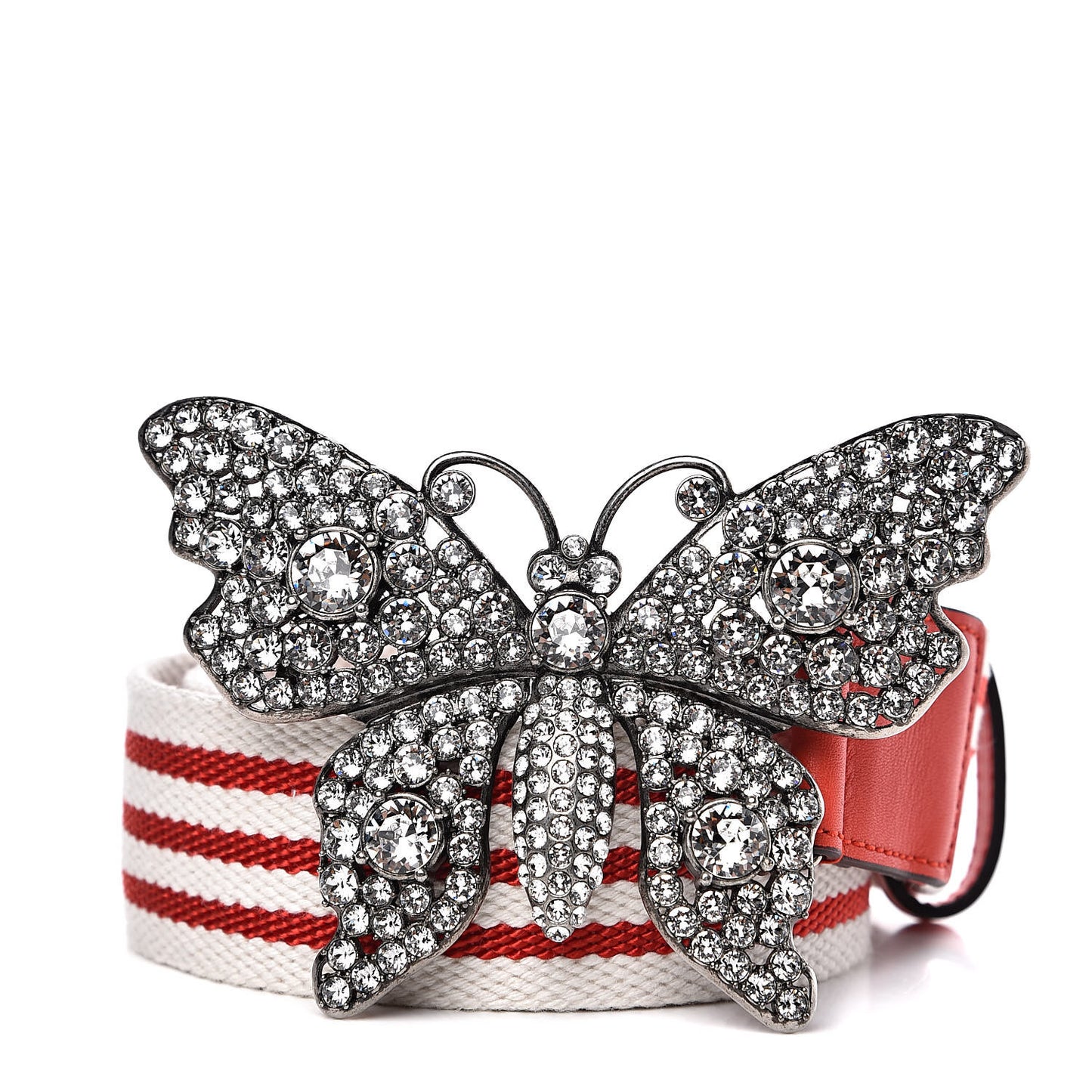 Crystal Butterfly Belt 85 34 White Red