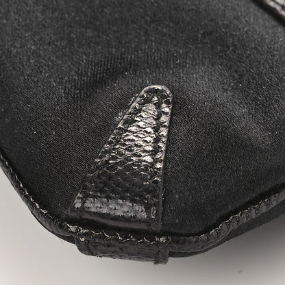 Gucci Satin Lizard Crystal GG Pochette Black 9 of 12