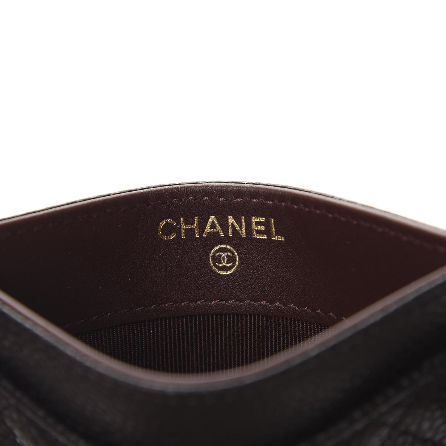 Caviar Quilted Flap Card Holder Black