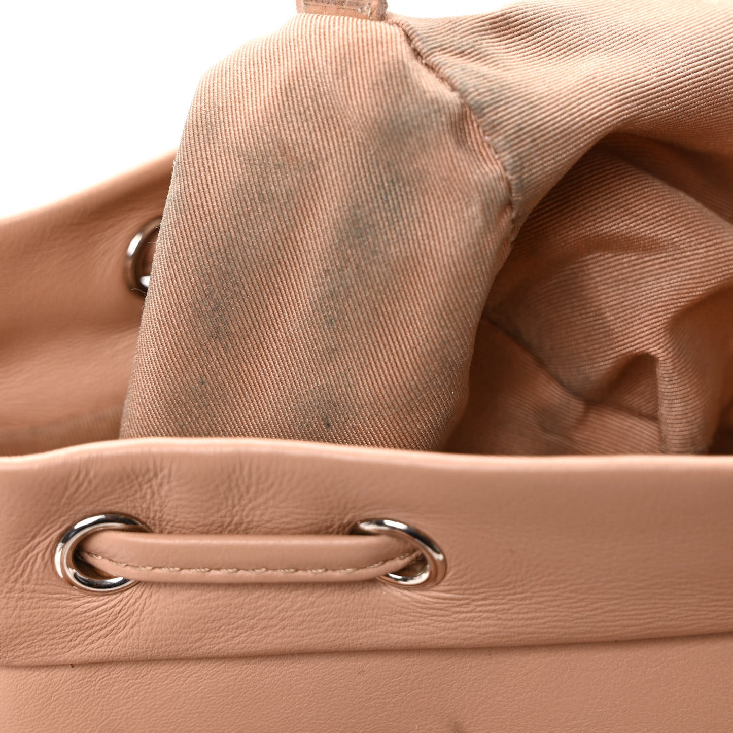 Calfskin Chevron Quilted Small Urban Spirit Backpack Beige
