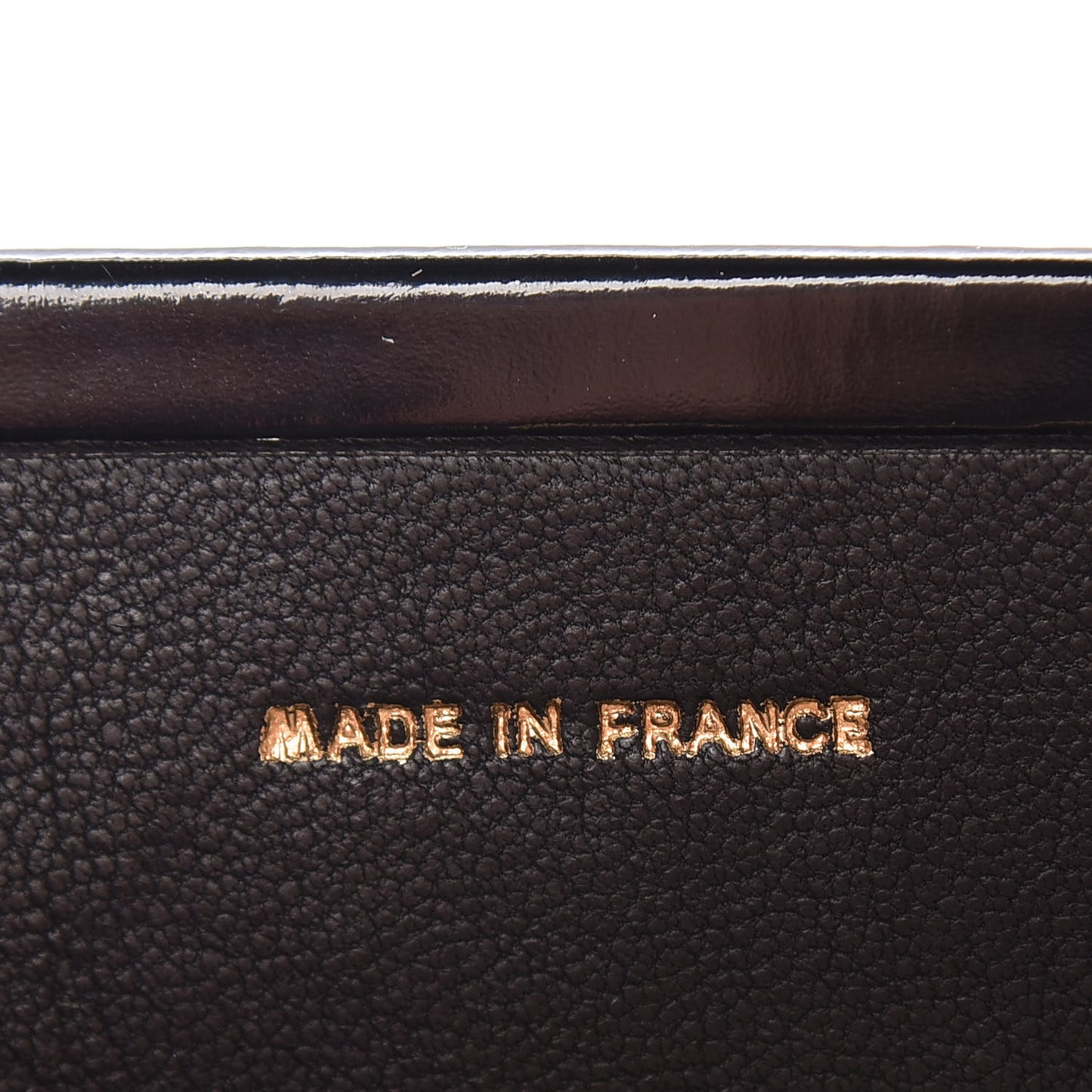 Patent Small Single Flap Bag Black