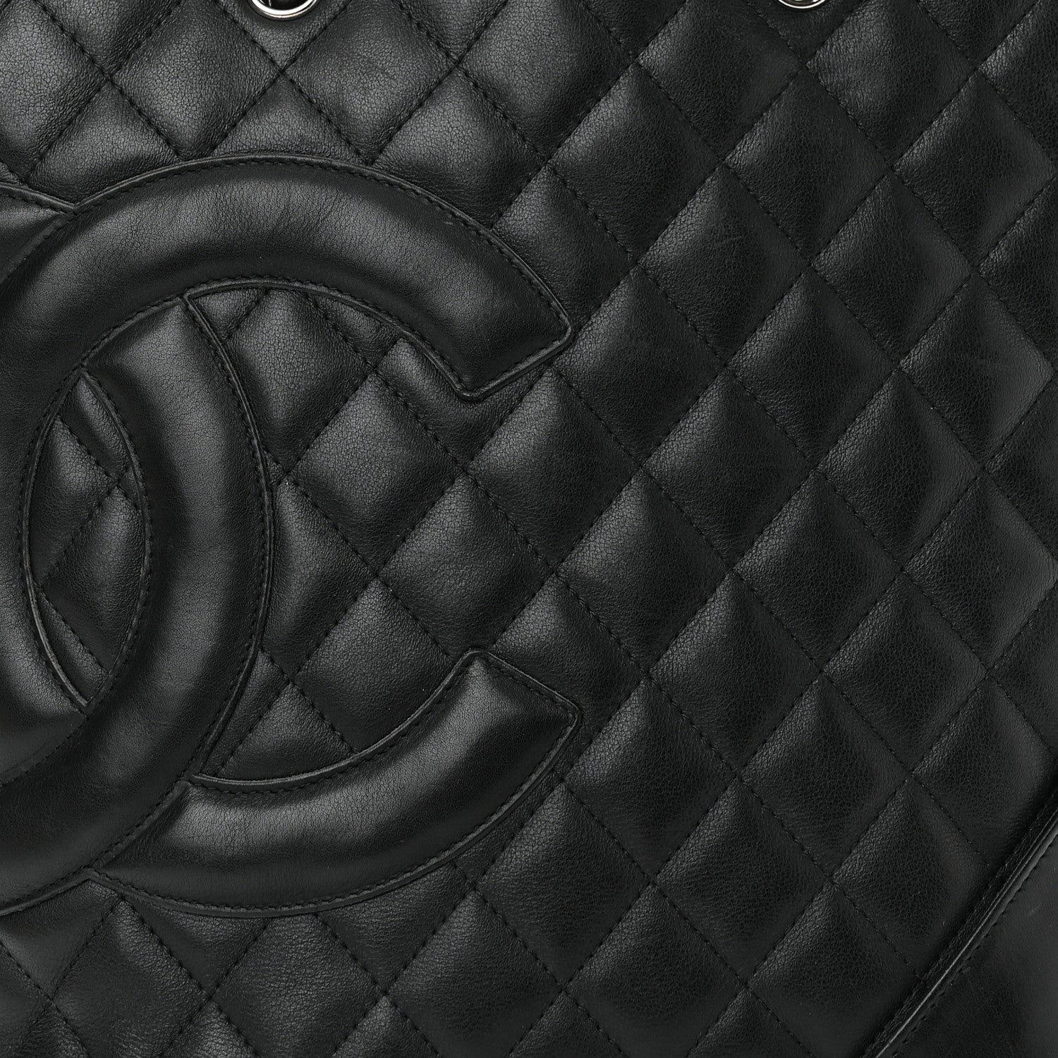 Chanel Calfskin Quilted Medium Cambon Tote Black 7 of 9