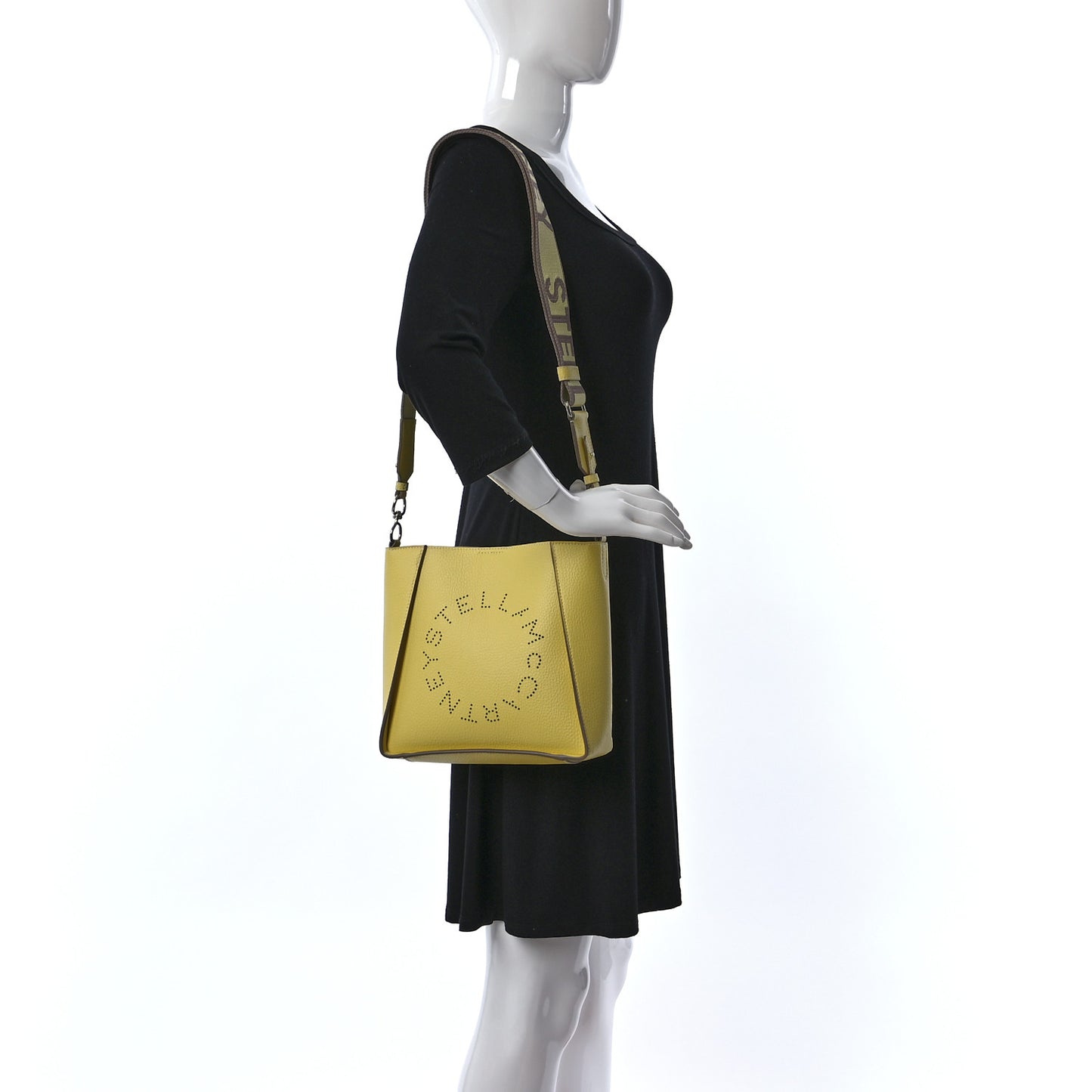 Eco Alter Nappa Perforated Logo Mini Crossbody Banana