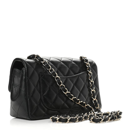 Chanel Lambskin Quilted Mini Rectangular Flap Black 3 of 10