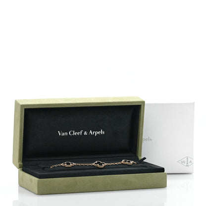 Van Cleef & Arpels 18K Yellow Gold Black Onyx 5 Motifs Vintage Alhambra Bracelet 4 of 4