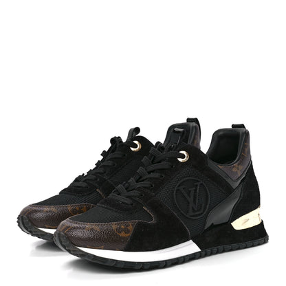 Louis Vuitton Suede Monogram Run Away Sneakers 36.5 Black 3 of 8