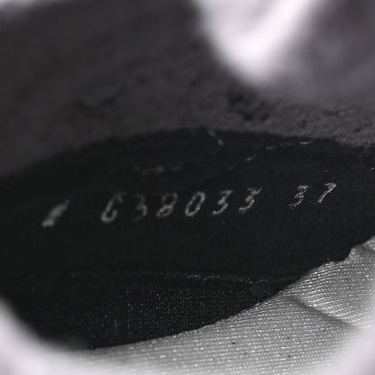 Chanel Fabric Suede Calfskin Womens CC Sneakers 37 Grey Black 7 of 7