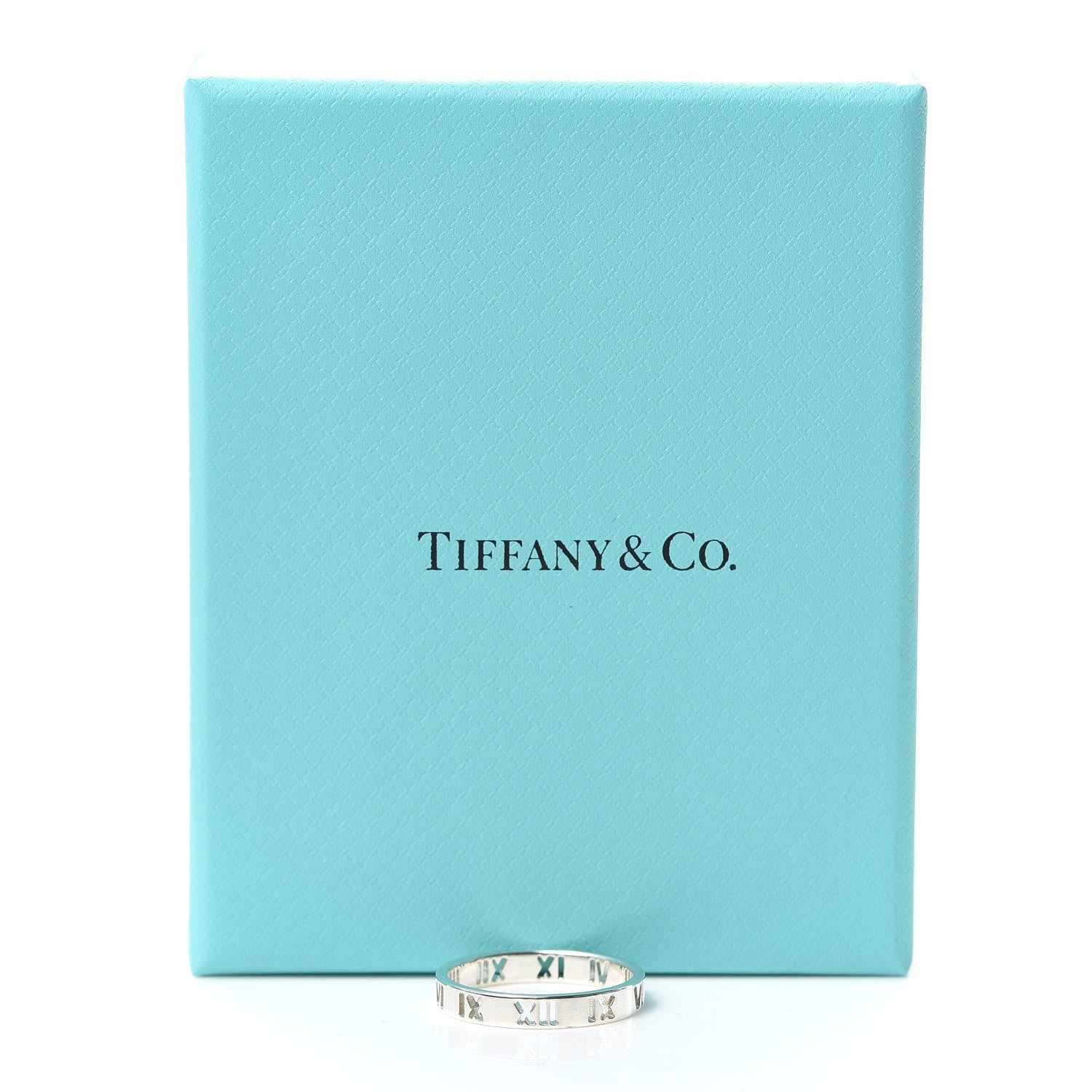 Tiffany Sterling Silver Narrow Atlas Pierced Ring 60 9.25 5 of 5