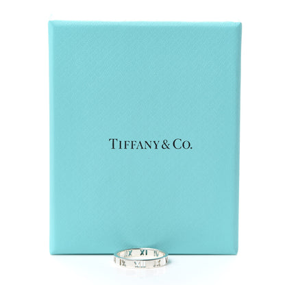 Tiffany Sterling Silver Narrow Atlas Pierced Ring 60 9.25 5 of 5