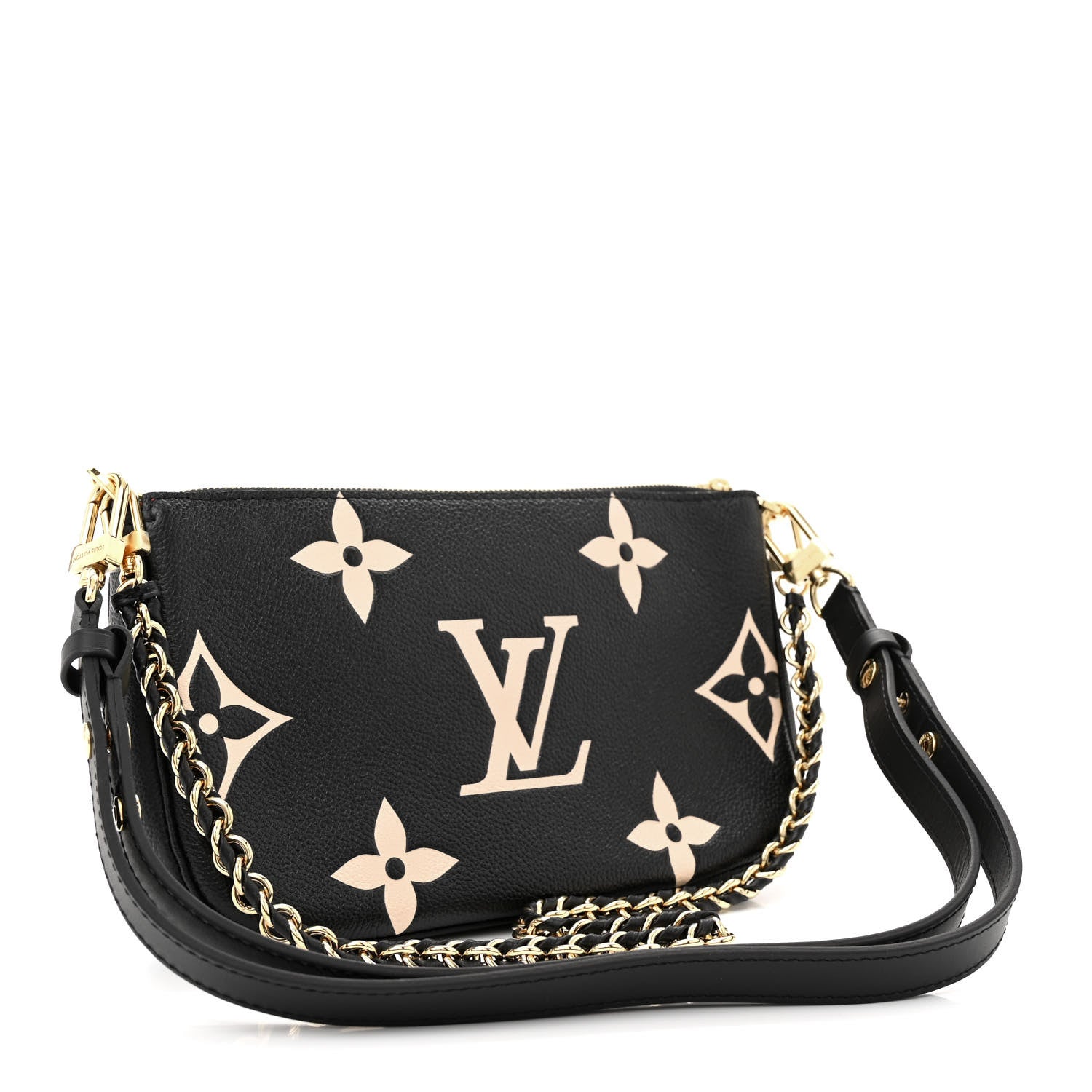 Louis Vuitton LOUIS VUITTON Empreinte Monogram Giant Multi Pochette Accessories Black Beige 3 of 11