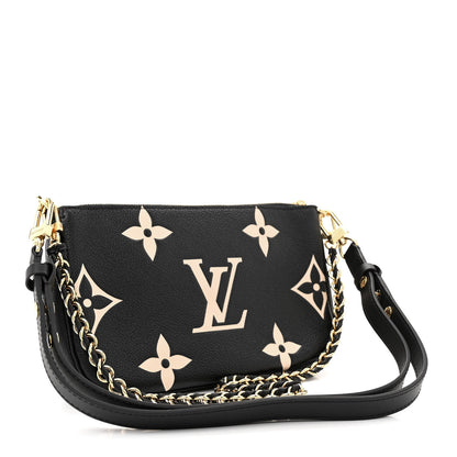 Louis Vuitton LOUIS VUITTON Empreinte Monogram Giant Multi Pochette Accessories Black Beige 3 of 11