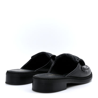 Chanel Lambskin Quilted CC Turnlock Mules 38.5 Black 5 of 10