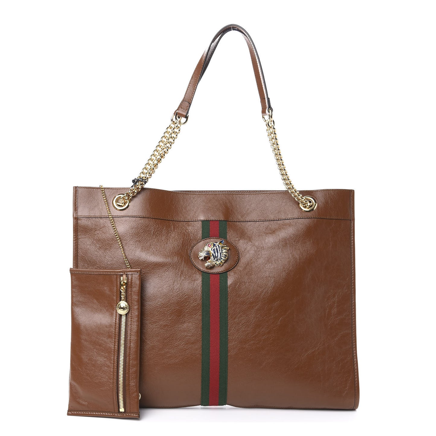 Calfskin Large Rajah Chain Tote Cuir