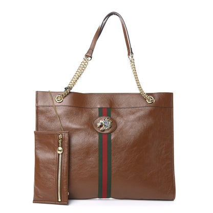 Gucci Calfskin Large Rajah Chain Tote Cuir 1 of 10